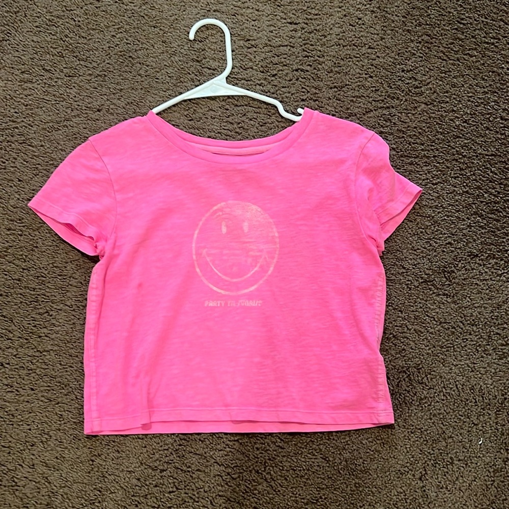 aerie small pink baby tee